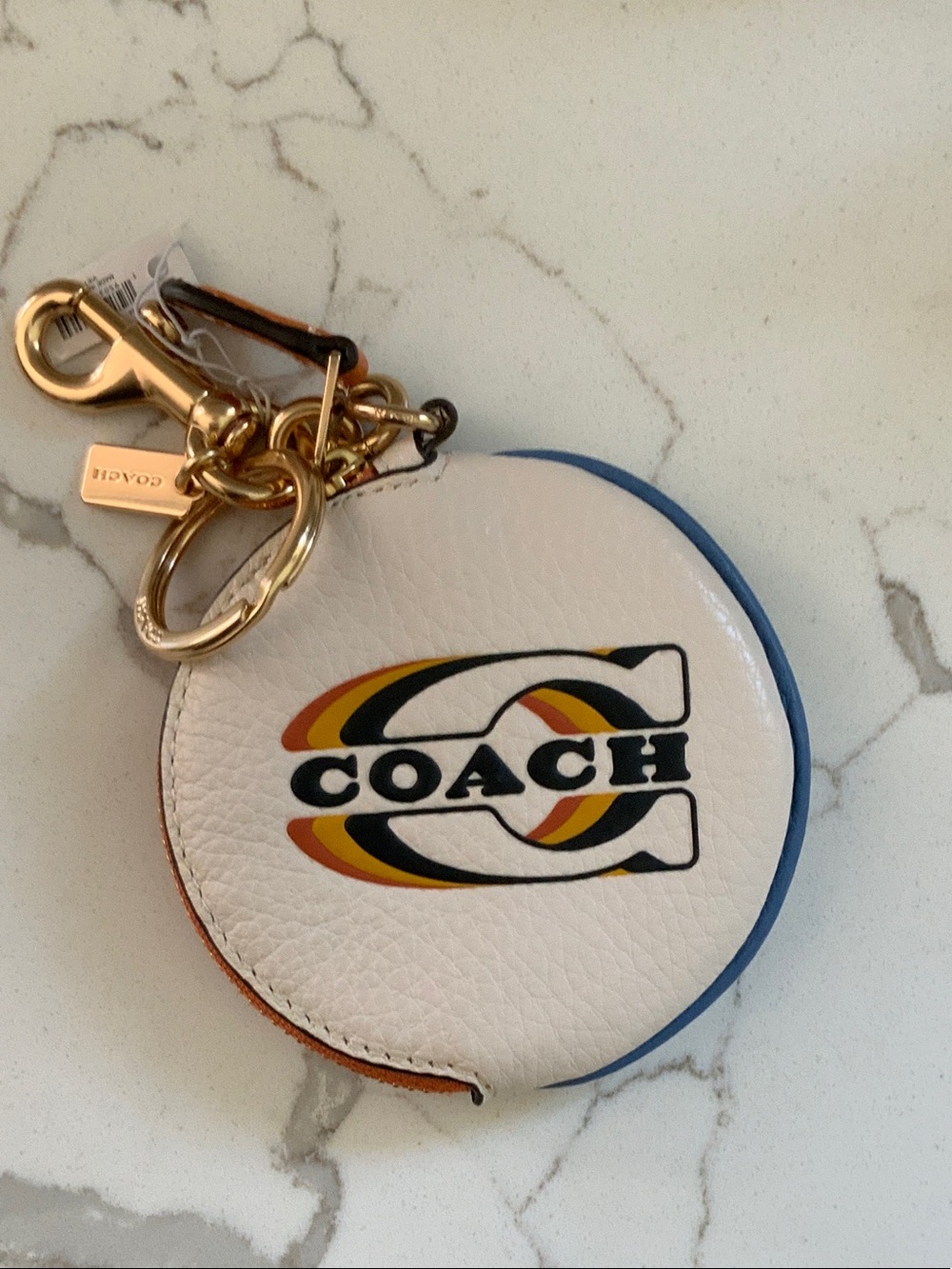 COACH Circular Coin Pouch With Coach Stamp